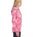 3969 Code V Camouflage Pullover Hooded Sweatshirt  in Pink woodland side view