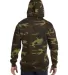 3969 Code V Camouflage Pullover Hooded Sweatshirt  in Green woodland back view