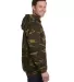 3969 Code V Camouflage Pullover Hooded Sweatshirt  in Green woodland side view
