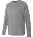 Rawlings 8191 Performance Cationic Long Sleeve T-S Heather Grey side view