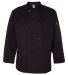 Chef Designs KT76 Black Traditional Chef Coat Black front view