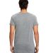 US Blanks US3400 Men's 4.9 oz. Triblend Skater Tee in Tri grey back view