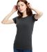 US Blanks US100 Ladies Short-Sleeve Garment-Dyed J in Vintage black front view