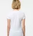 0214 Tultex Ladies' Slim Fit Fine Jersey V-Neck Te White back view