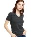 US Blanks US228 Ladies' 4.9 oz. Short-Sleeve Tribl in Tri charcoal front view