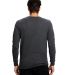 US Blanks US2900 Men's 5.8 oz. Long-Sleeve Thermal in Heather charcoal back view