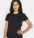 Los Angeles Apparel 21002 Ladies Fine Jersey Tee Black front view