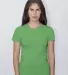 Los Angeles Apparel 21002 Ladies Fine Jersey Tee Grass Green front view