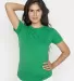 Los Angeles Apparel 21002 Ladies Fine Jersey Tee Kelly Green front view