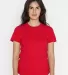 Los Angeles Apparel 21002 Ladies Fine Jersey Tee Red front view