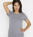 Los Angeles Apparel 21002 Ladies Fine Jersey Tee Slate front view