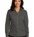 Red House RH79  Ladies Non-Iron Twill Shirt Grey Steel front view