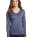 Sport Tek LST360LS Sport-Tek Ladies Long Sleeve He in True navy hthr front view