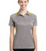 Sport Tek LST665 Sport-Tek® Ladies Heather Colorb in Vnt he/gold front view