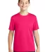 Sport Tek YST320 Sport-Tek Youth PosiCharge Tough  in Pink raspberry front view