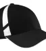 Sport Tek STC12 Sport-Tek Dry Zone Mesh Inset Cap in Black/white front view
