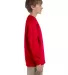 Gildan 2400B Youth 6.1 oz. Ultra Cotton® Long-Sle in Red side view