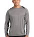 Sport Tek ST361LS Sport-Tek Long Sleeve Heather Co in Vnt he/black front view