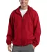 Sport Tek TJST73 Sport-Tek Tall Hooded Raglan Jack in True red front view