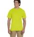 GILDAN 8300 5.6 oz. Ultra Blend® 50/50 Pocket T-S in Safety green front view