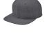 Sport Tek STC19 Sport-Tek® Flat Bill Snapback Cap in Dark hthr grey front view