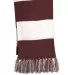 Sport Tek STA02 Sport-Tek Spectator Scarf in Maroon/white front view