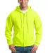 Gildan 18600 7.75 oz. Heavy Blend 50/50 Full-Zip H in Safety green front view