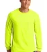 2410 Gildan 6.1 oz. Ultra Cotton® Long-Sleeve Poc in Safety green front view