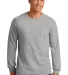 2410 Gildan 6.1 oz. Ultra Cotton® Long-Sleeve Poc in Sport grey front view
