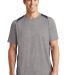Sport Tek ST361 Sport-Tek Heather Colorblock Conte in Vtghthr/tr nvy front view