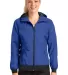 Sport Tek LST53 Sport-Tek Ladies Embossed Hooded W True Royal/Blk front view