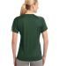 Sport Tek LST351 Sport-Tek Ladies Colorblock PosiC in For grn/white back view