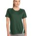 Sport Tek LST351 Sport-Tek Ladies Colorblock PosiC in For grn/white front view