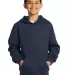 Sport Tek YST254 Sport-Tek Youth Pullover Hooded S in True navy front view