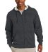 Sport Tek ST258 Sport-Tek Full-Zip Hooded Sweatshi in Graphite hthr front view