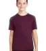 Sport Tek YST354 Sport-Tek Youth PosiCharge Compet Maroon/Iron Gy front view