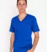 Los Angeles Apparel 24056 Fine Jersey V-Neck Tee Lapis front view