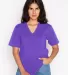 Los Angeles Apparel 24056 Fine Jersey V-Neck Tee Purple front view