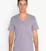 Los Angeles Apparel 24056 Fine Jersey V-Neck Tee Slate front view