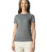 64000L Gildan Ladies 4.5 oz. SoftStyle™ Ringspun in Graphite heather front view