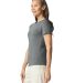 64000L Gildan Ladies 4.5 oz. SoftStyle™ Ringspun in Graphite heather side view