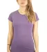 64000L Gildan Ladies 4.5 oz. SoftStyle™ Ringspun in Heather purple front view