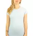 64000L Gildan Ladies 4.5 oz. SoftStyle™ Ringspun in Light blue front view