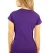 64000L Gildan Ladies 4.5 oz. SoftStyle™ Ringspun in Purple back view