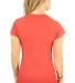 64000L Gildan Ladies 4.5 oz. SoftStyle™ Ringspun in Red back view