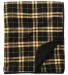 Boxercraft FB250 Flannel Blanket in Black/ gold front view