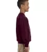 1800B Gildan Youth 7.75 oz. Heavy Blend 50/50 Flee in Maroon side view