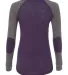 Boxercraft T66 Women's Preppy Patch Slub T-Shirt Purple/ Granite back view