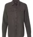 Burnside 5200 Women's Long Sleeve Solid Flannel Sh Charcoal front view