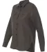 Burnside 5200 Women's Long Sleeve Solid Flannel Sh Charcoal side view